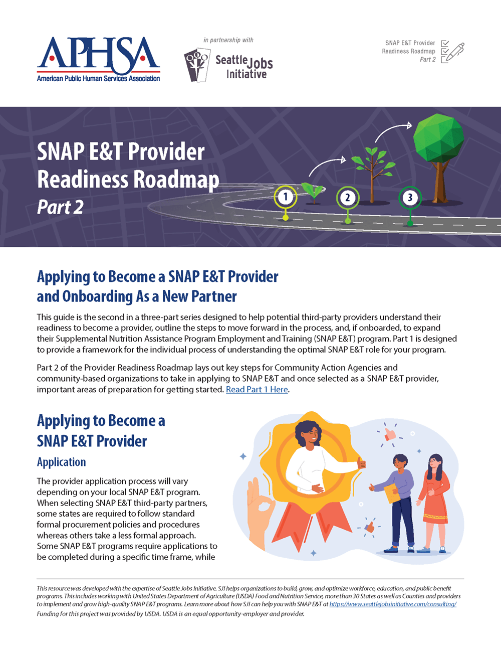 SNAP E&T Provider Readiness Roadmap Part 2 Cover